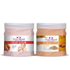 Pink Root Sandal Scrub 500gm with Fruit Scrub 500gm