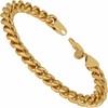 LIFETIME JEWELRY 9mm Miami Curb Cuban Link Chain Bracelet 24k