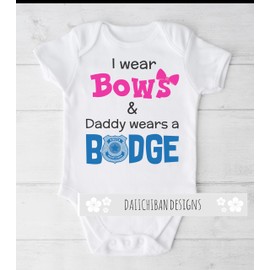 Daddy police baby girl outfit Police officer baby clothes (3 months)