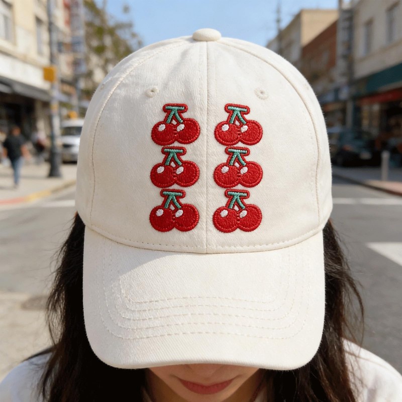 40PCS Mini Cherry Shape Iron on Patches, Fruit Theme Embroidered