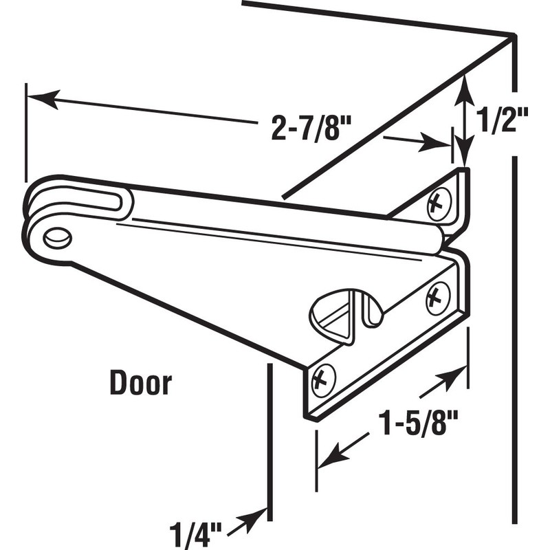 Prime-Line K 5031 2-7/8 In. Stamped Steel Zinc Plated Finish