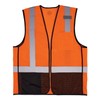 Ergodyne GloWear 8210Z-BK Class 2 Safety Vest, Hi Vis Mesh,