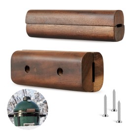 FOTITM Wooden Handle Replacement, Green Egg Accessories, Compatible with X-Large and XX-Large Sizes, Includes Screws. (4" Walnut)
