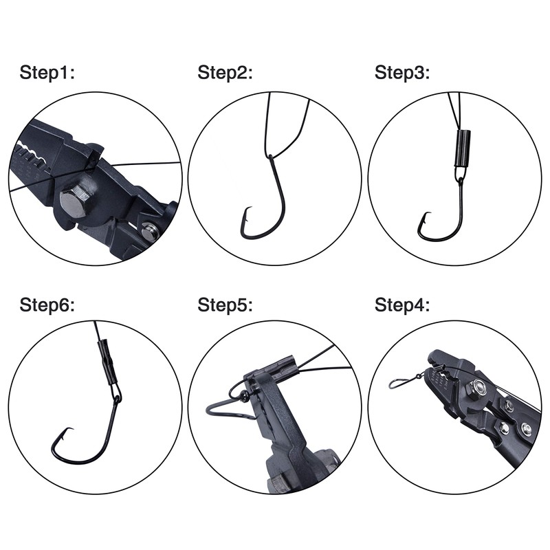 Wire Leader Rope Swager Crimpers Hand Crimping Pliers Tools Set