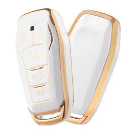 ELOHEI Soft TPU Car Key Fob Case Cover for Ford,Compatible with Ford F150 F250 F350 F450 F550 Edge Explorer Escape Ranger Mustang Bullitt GT 3 4 5 Buttons Smart Key