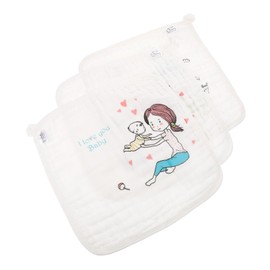 NOLITOY 3pcs Bonds Newborn Saliva Wipes Boys and Girls Washcloths Cotton Face Towel Soft and Comfortable for Bath Machine Washable