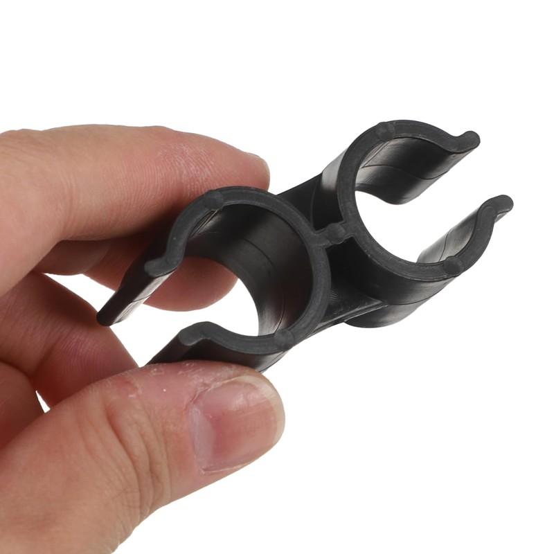 PRETYZOOM Pack of 4 Double Clamps Pipe Clamps PVC Plastic
