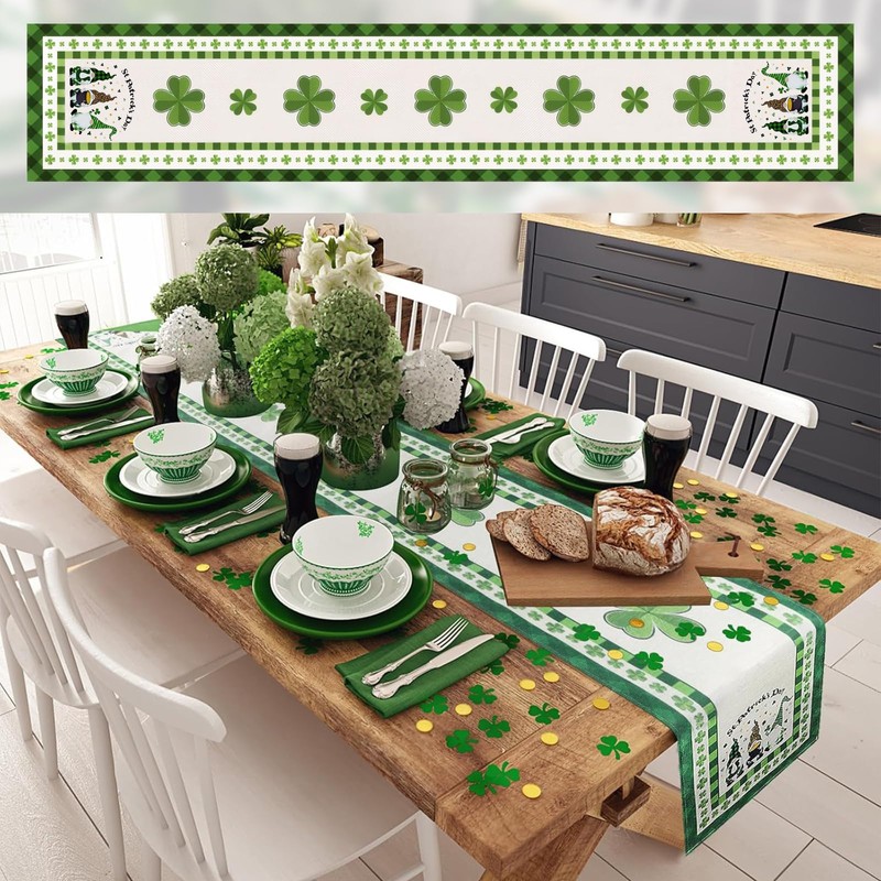 Spring Decor - Irish Spring Table Runner, St Patrick's Day