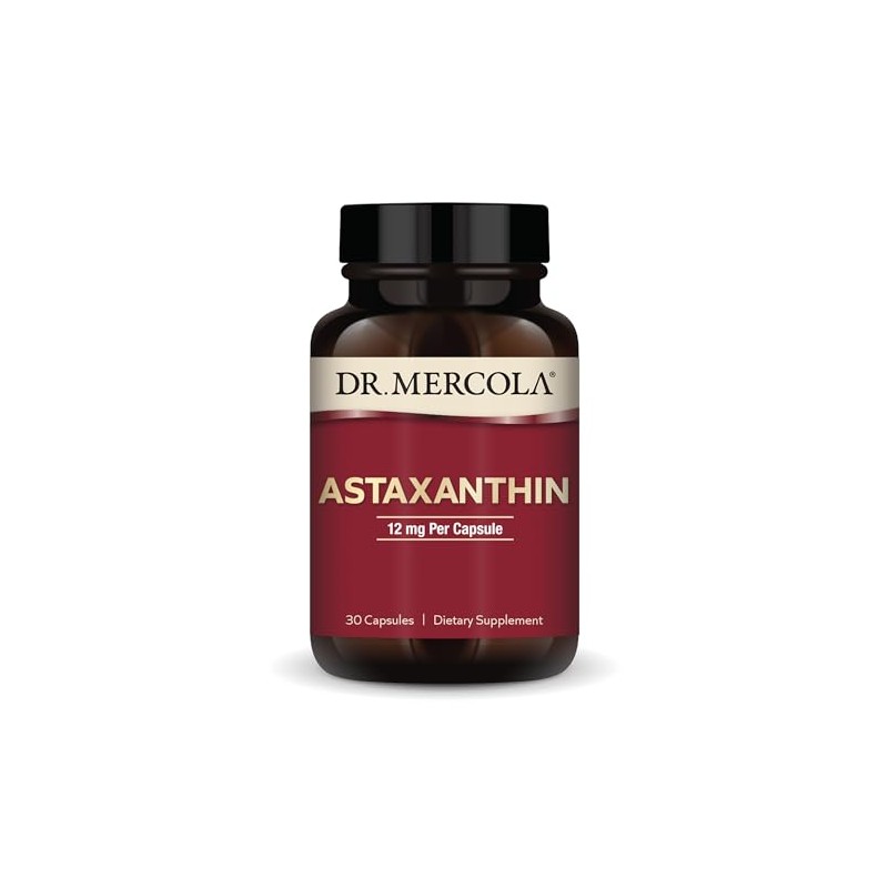 Mercola Astaxanthin Cápsulas Suplemento Dietético Antioxidante Apoyo Nutricional Piel Ojos