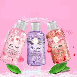 【Power Of Flower 】 Kustie  Rose flavor  lavender flavor  cherry blossom flavor Body Wash for Women WithPump - Specification: cherry blossom, Scent_sales: 500ML