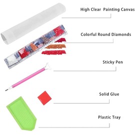 DEESAYG Diamond Art Painting American Flag and Motorcycle Kit for a Adults Full Drill Paint with Diamond Art DIY Scenery Painting by Number Kits Art Wall Home Decor-12x16inch(30x40cm)