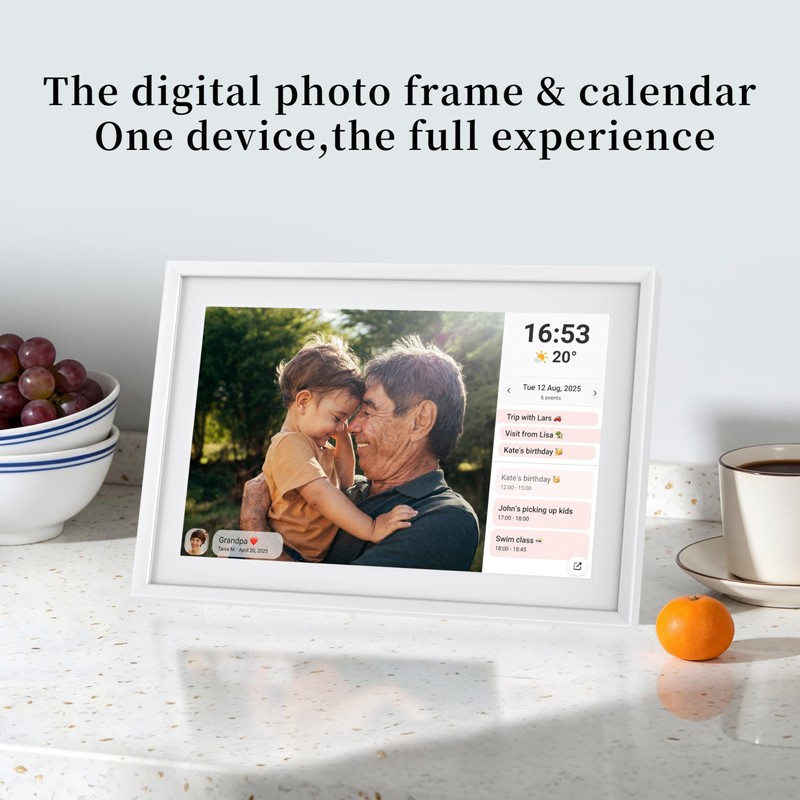 10.1 Inch Digital Calendar & WiFi Digital Photo Frame, Frameo