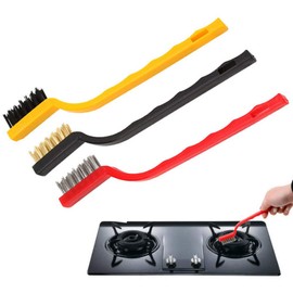 Kitchen Cleaning Tools Creative Gas Stove Cleaning 3pcs/set Wire Brush Kitchen Tools Strong Decontamination In-depth Small Gaps Clean Metal Fiber Brush