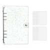 Sticker Notebook, Transparent, A7 Size, 6 Holes, Clear Binder, Removable,