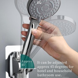 Soporte Ajustable para Alcachofa de Ducha, Soporte de Montaje de Pared para Alcachofa con Ventosa Soporte de Cabezal de Ducha Extraíble de Mano para el Baño