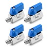 QWORK Mini Ball Valve, 4 Pack 1/8" Female & Male