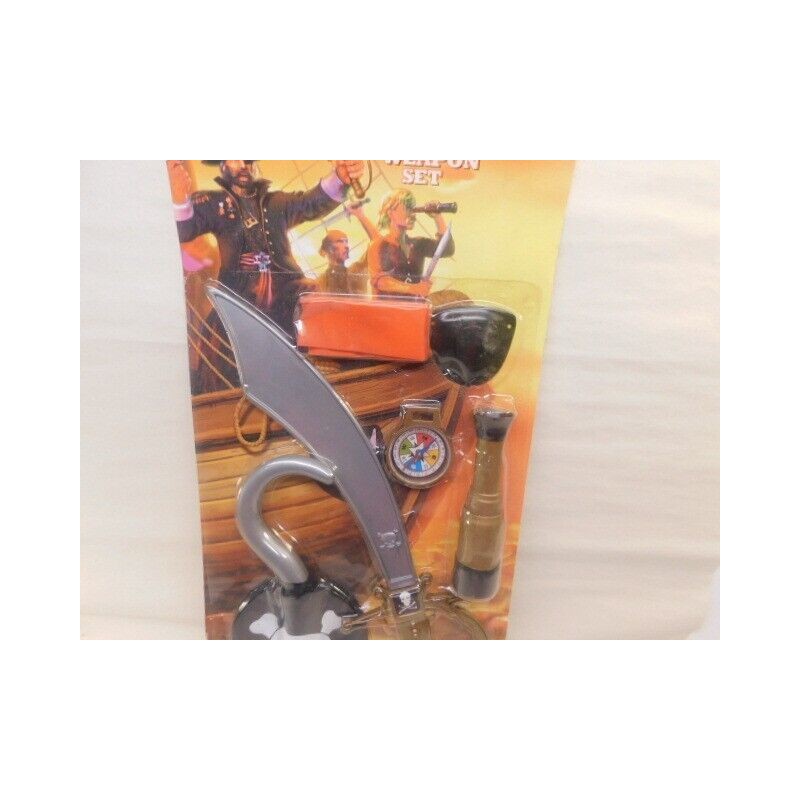 Unspecified Vintage Large Pirate Toy Set Action Knife, patch Toy