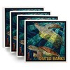 Outer Banks, North Carolina, Sea Turtle Mosaic (Absorbent Ceramic Coasters
