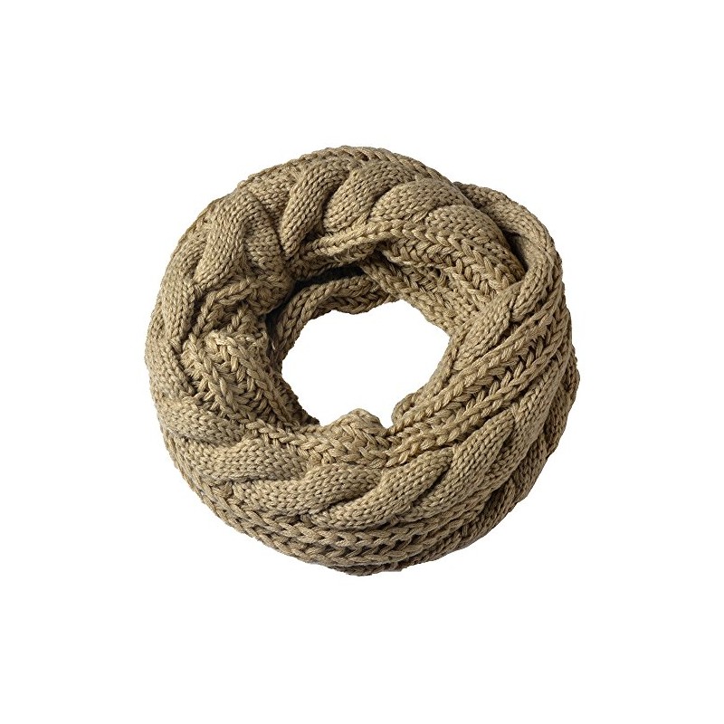 Miobo Knitted Loop Scarf, Braid Pattern, Warm Wool, High Quality,