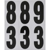 Hillman 843445 Reflective Adhesive Mailbox Number Pack, 3", Black and