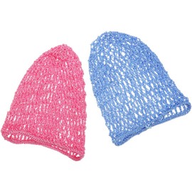 Milisten Gorro de Red para el Cabello Largo, Redecilla de Crochet para Mujer, Hecha de Poliéster Respirable, Pack de 2 para Dormir y Rutinas Diarias