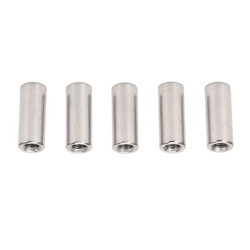 20 Pcs Round Connector Nut M6x1.0 10 L25mm Rod Coupling