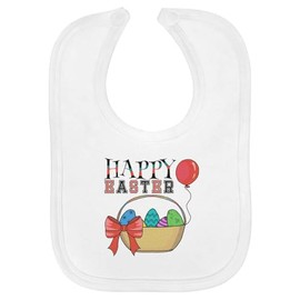 Azeeda 'Happy Easter' Soft Cotton Baby Bib (BI00056188)
