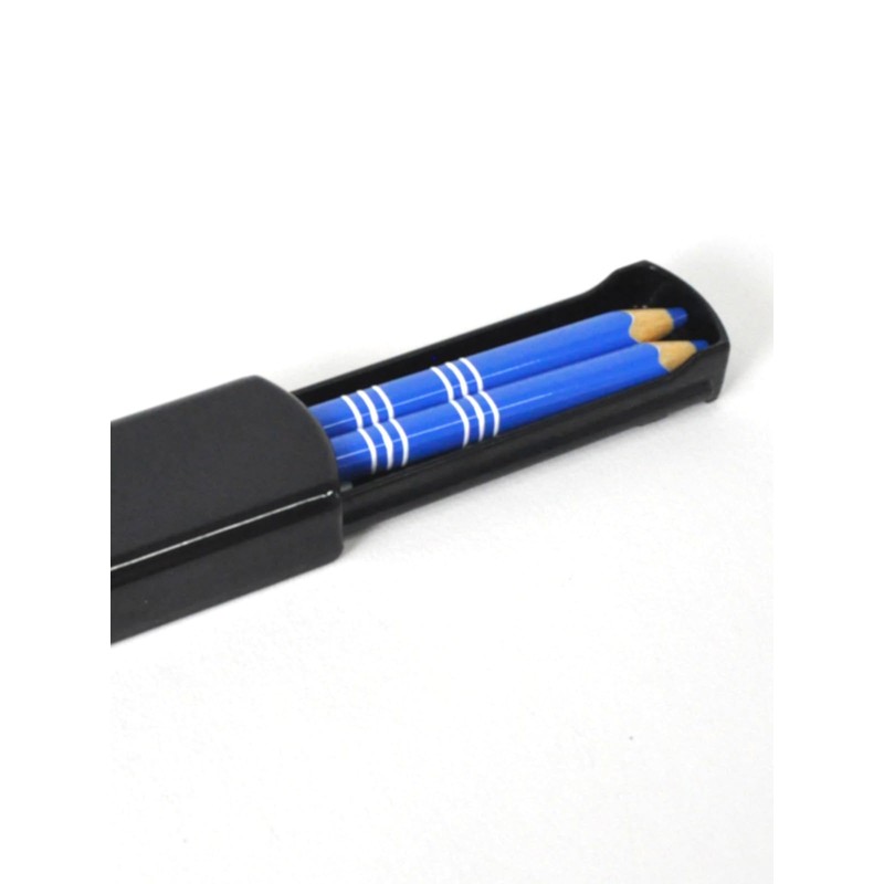 aoba Chopsticks Dishwasher Safe, Natural Wood Color Pencil Border Blue