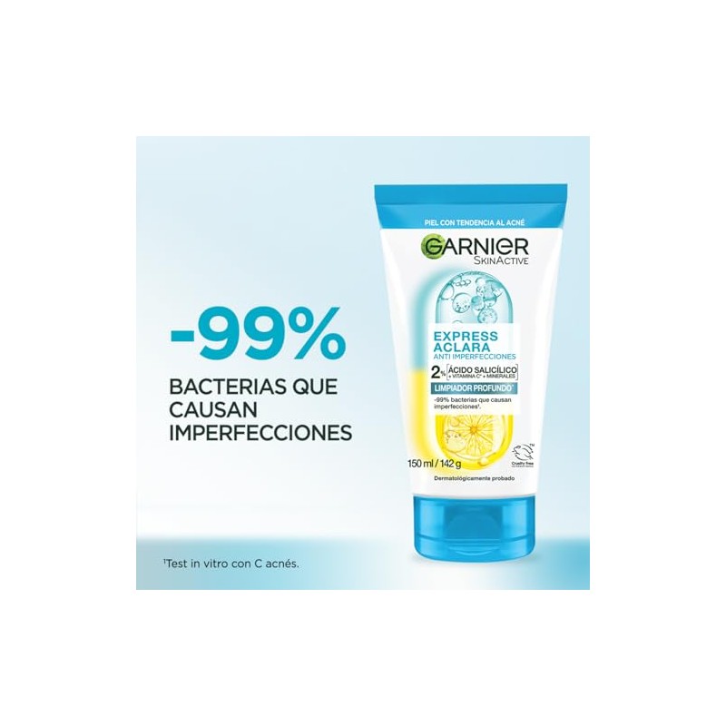 Garnier Express Aclara Limpiador Profundo Exfoliante Anti Imperfecciones Ácido Salicílico