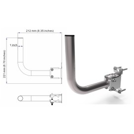 Universal Wireless Bridge Bracket Mount, Pole and Wall-Mounted Mount for Outdoor Point to Point AP Access Point Client Bridge CPE, 2-Pack