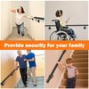 13FT Industrial Metal Stair Handrail,Round Pipe Stair Railing for Indoor/Outdoor
