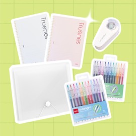 Delhi [2nd semester preparation items] All-in-one study kit file + note + gel pen + correction tape / [2학기 준비템] 올인원 스터디킷 파일+노트+젤펜+수정테이프