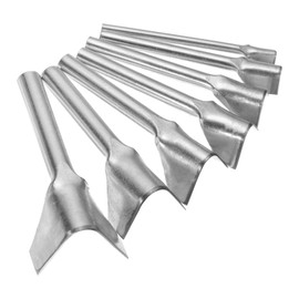 sourcing map 7pcs V-Shaped Leather Punch, 10mm-40mm, Leather Cutter, Belt End Cutter, Iron V Shape Punch Tool for Crafting Strap Belt, Wallet and Bag