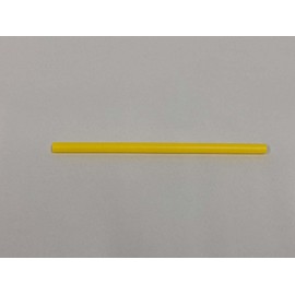 Shibase Industry 601 Straws for Tapioca, Straight Diameter 0.4 x 8.3 inches (10 x 21 cm), No Packaging, 200 Pieces, Yellow, Made in Japan