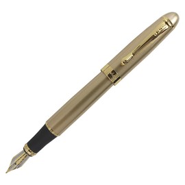 Abcsea Classic Style Medium Tip Fountain Pen Gold Trim - Matt Gold