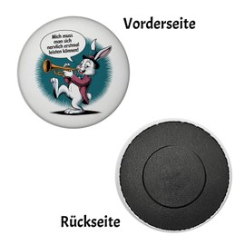Nerviger Hase Magnet mit Trompete - Bin nervig Lustiger Magnet für Humor im Alltag