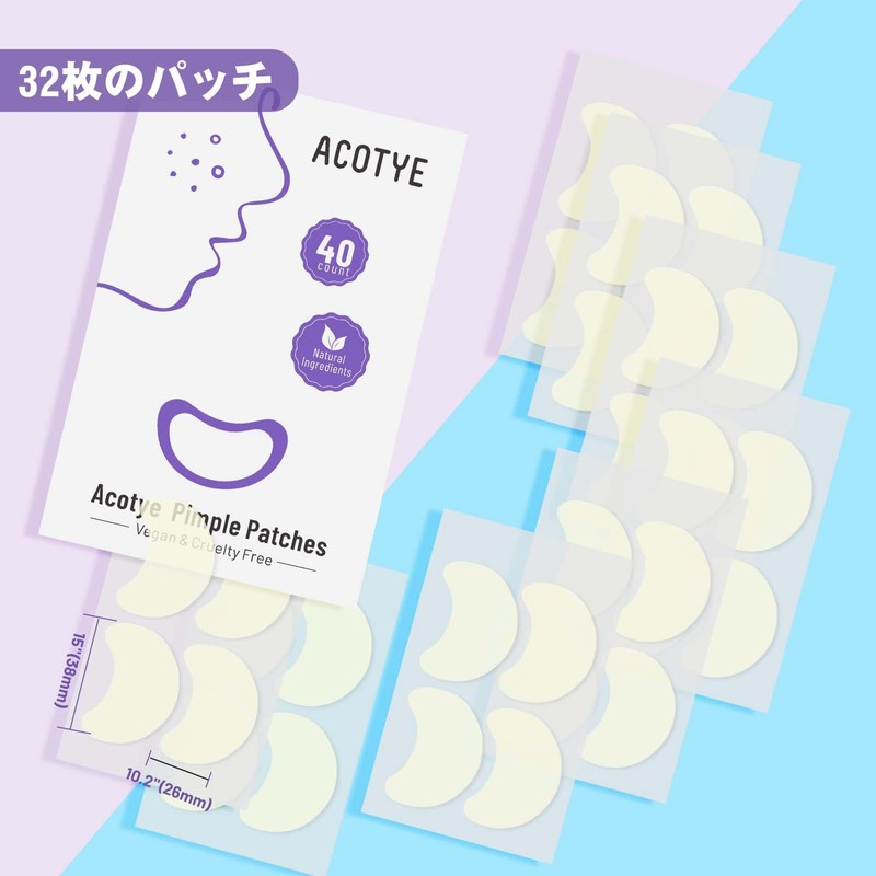 ACOTYE 32 Pieces Large Acne Patch Tea Tree Oil Salicylic