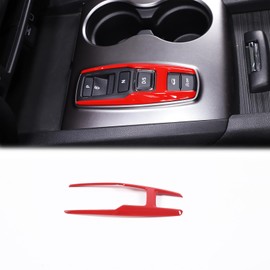 Heutamo Gear Shift Button Frame Trim for Honda Pilot 2016-2022/Ridgeline 2020-2023/Passport 2019-2023,Car Gear Shift knob Cover Decoration Accessories (Red)