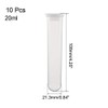 sourcing map 10pcs 20ml Plastic Centrifuge Tube with Snap Lid,