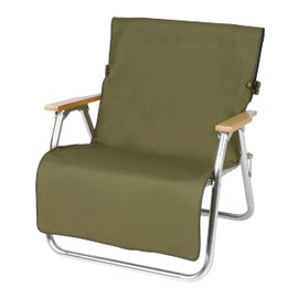 Captain Stag UP-2686 Fire Proof Chair Cover, Flame Retardant Fabric, Back Pocket, Olive
