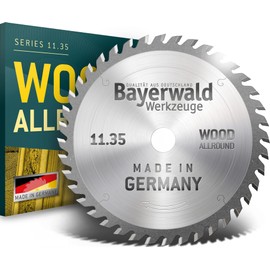 Bayerwald - HM Circular Saw Blade for Wood - Diameter 225 mm x 2.6 mm x 30 mm | Alternating Tooth (48 Teeth / Very Fine) | Secondary Holes: CS 70