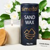 18oz Scented Candle Sand Wax, Sandalwood & Jasmine Scented Pearled