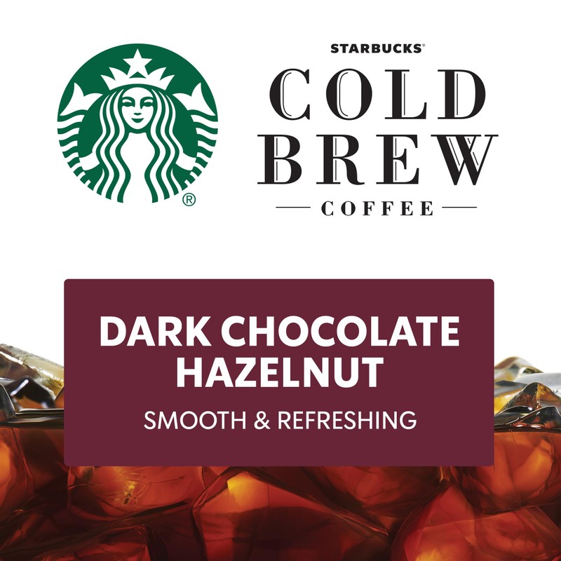 Starbucks Cold Brew Coffee Concentrate, Naturally Flavored Dark Chocolate Hazelnut,