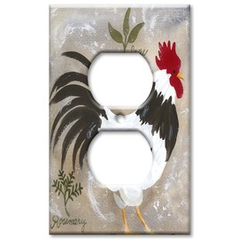 Art Plates - Outlet Cover OVERSIZE Switch Plate/OVER SIZE Wall Plate - Jennifers Rooster