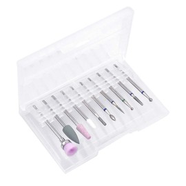 Rapidbok Pack of 10 Nail Drill Bits, Nail Cutter, Tungsten Alloy Nail Cutter Bits, Professional Nail Cutter, Gel Nail Accessories, Nail Design Accessories for Manicure, Pedicure, Removal, Nail Art