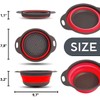 Red Round Silicone Collapsible Colander – Silicone Round Kitchen Strainers