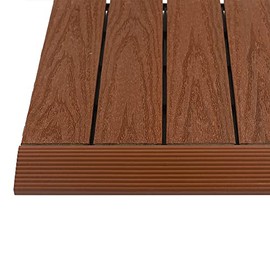 NewTechWood 1/6 ft. x 1 ft. Quick Deck Composite Deck Tile Straight Fascia in Honduran Mahogany (4-Pieces/Box)