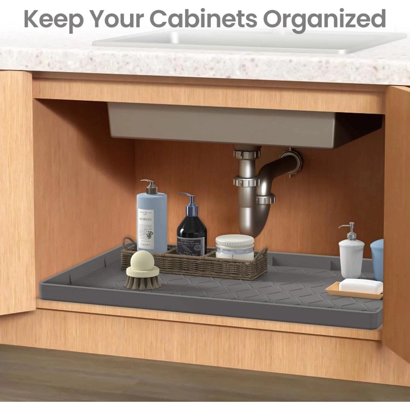 Unbranded 34" x 22" Silicone Under Sink Mat for Kitchen