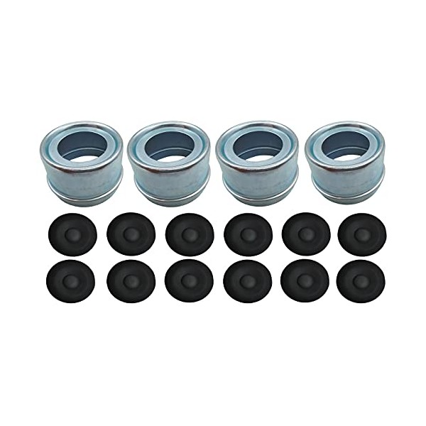 Replaces 4 Pack Trailer Axle Dust Cap Cup Grease Cover