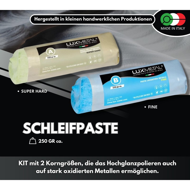 2 Polishing Paste 250 g - 2 Polishing Discs 100